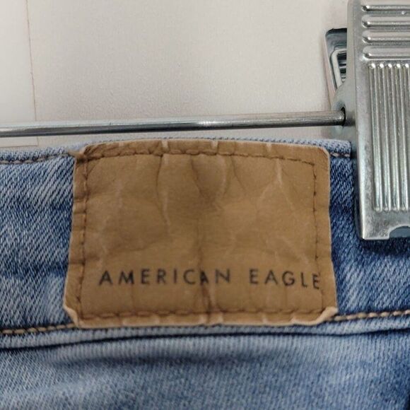American Eagle Women's Super Hi-Rise Crop Flare Jeans Size 2 Short 25x26 - Picture 7 of 11
